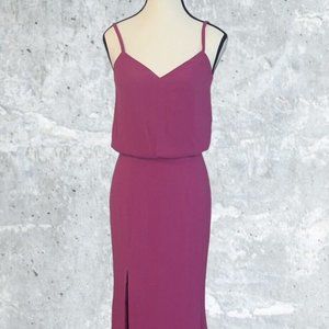 DRESS THE POPULATION Gracelyn Blouson Jersey Gown Rose Pink Sz XS